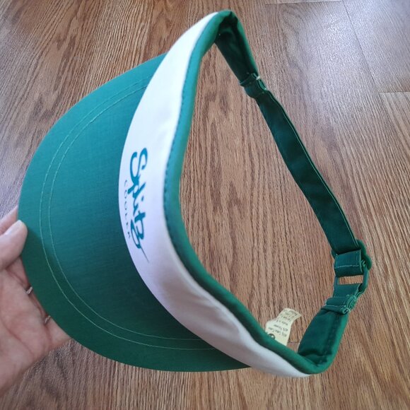 Vintage 80s Preppy Visor Hat "Splitz Cooler" Wine Spritzer - Young An Korea - Picture 12 of 16
